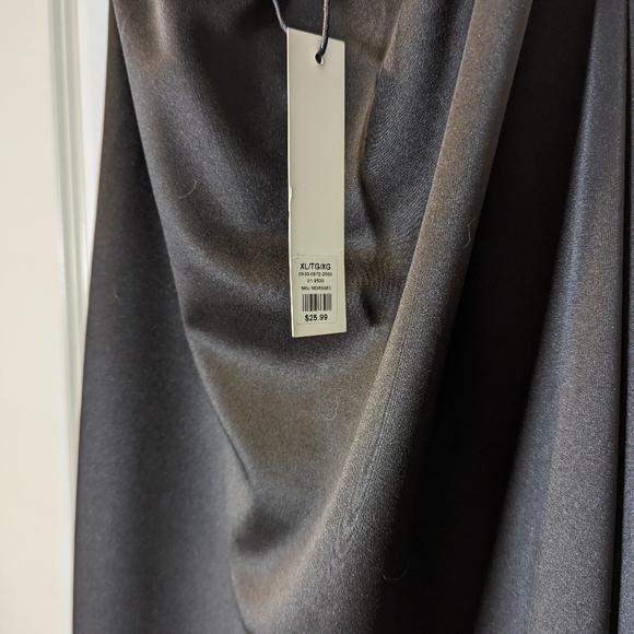 Black Satin spaghetti strap high low dress (extra large) - Picture 2 of 6